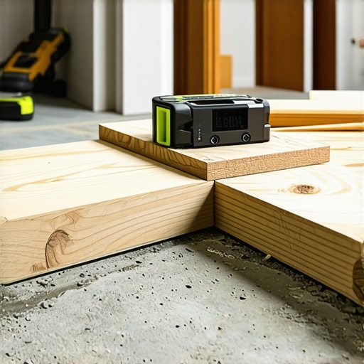 A carpenter uses a wood rasp to create a 1/4 inch slope on a shower curb framing to ensure proper water drainage.