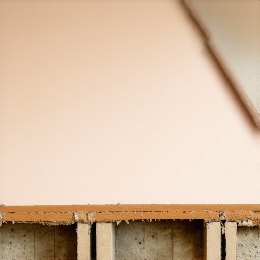Professional shower subfloor preparation showing joist blocking and level testing.