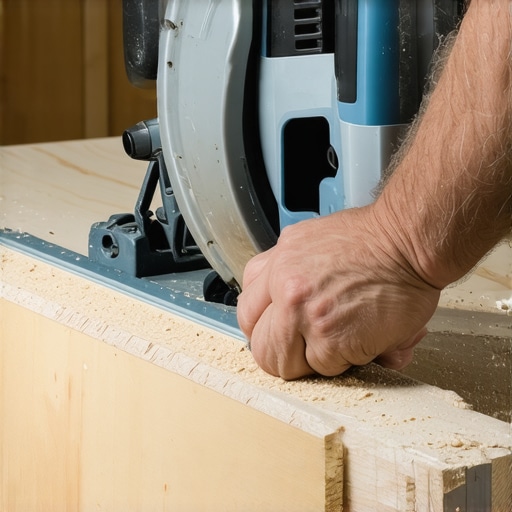 The Double-Cut Kerfing Technique A carpenter widening kerf cuts on the back of a baseboard for better flexibility.
