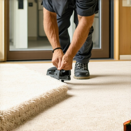 The 'Kick-and-Tuck' move for finishing carpet at a sliding door