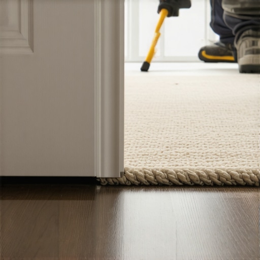 The 'Tension-First' rule for stretching carpet into a doorway