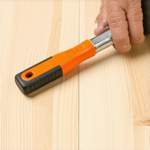 Using a Dead Blow Hammer for Flooring Carpenter using a dead blow hammer and tapping block for flooring installation.
