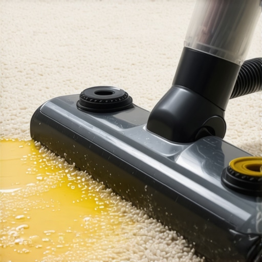 A sub-surface water claw tool extracting liquid from deep within carpet padding and fibers.
