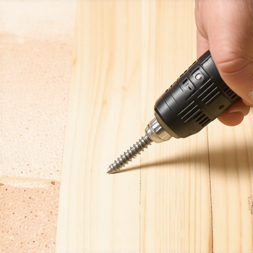 Using breakaway screws to fix subfloor squeaks Close-up of a breakaway screw driven through carpet into a floor joist